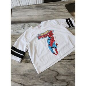 Marvel The Amazing Spider-Man 62 Cropped Football Jersey White Womens Small